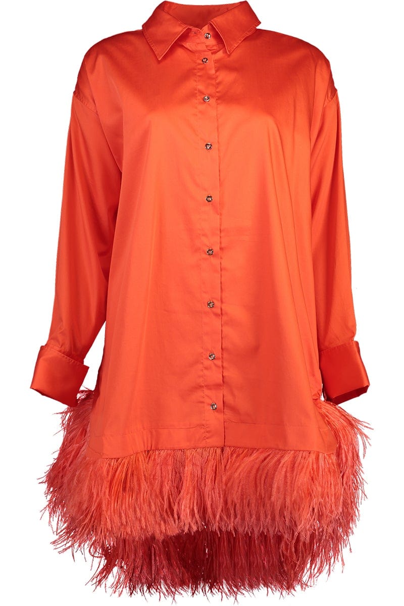 MARQUES ALMEIDA-Feather Shirt Dress-