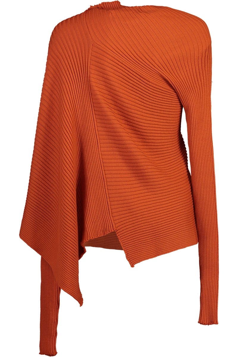 MARQUES ALMEIDA-Draped Jumper - Orange-