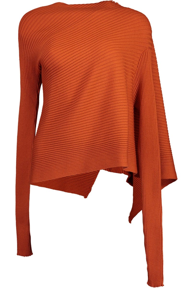MARQUES ALMEIDA-Draped Jumper - Orange-