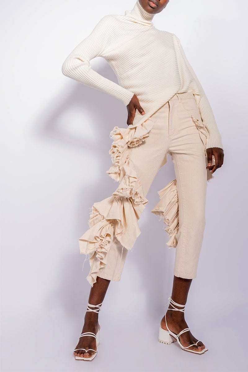 MARQUES ALMEIDA-Draped Jumper - White-
