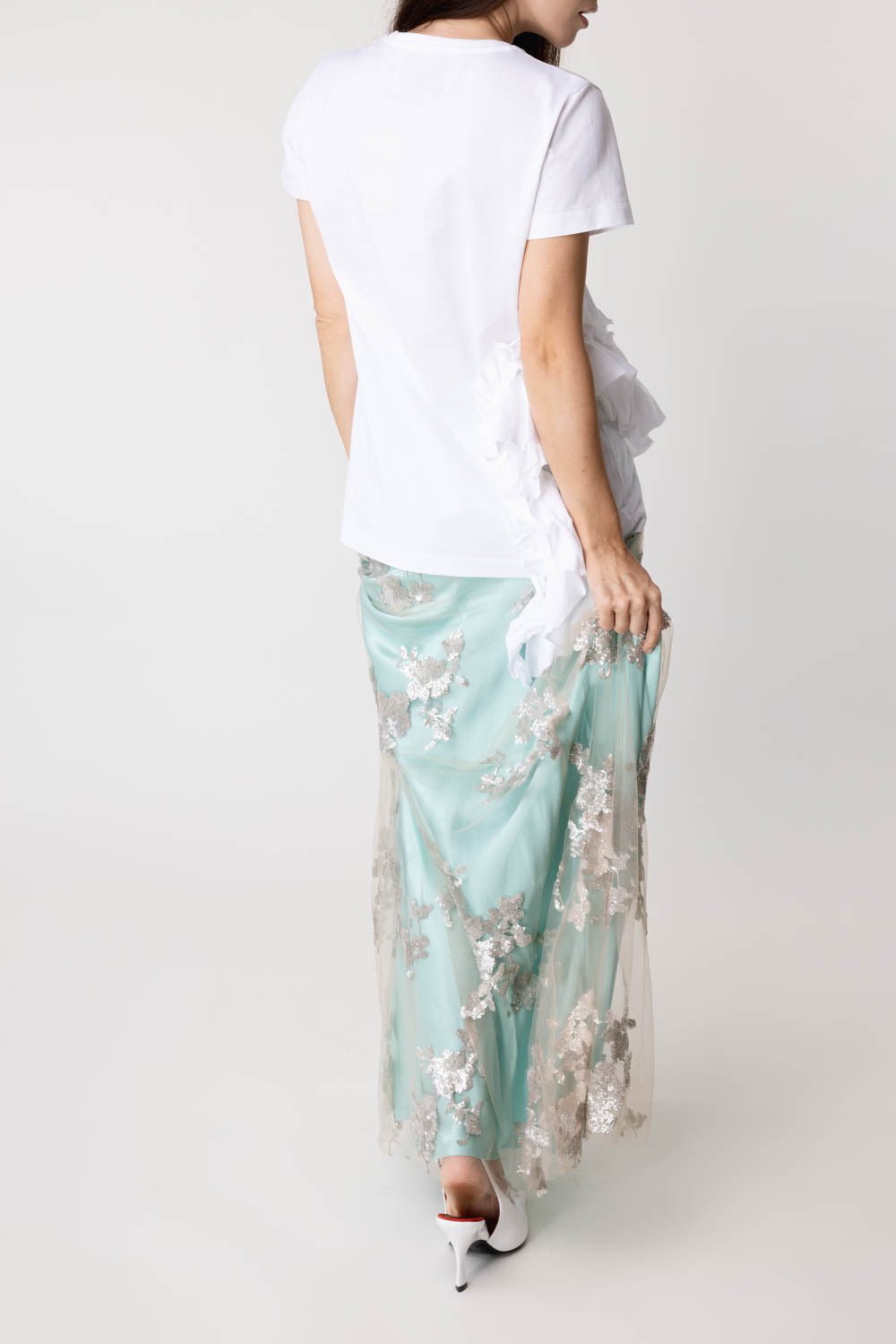 MARQUES ALMEIDA-Side Frill Tee-