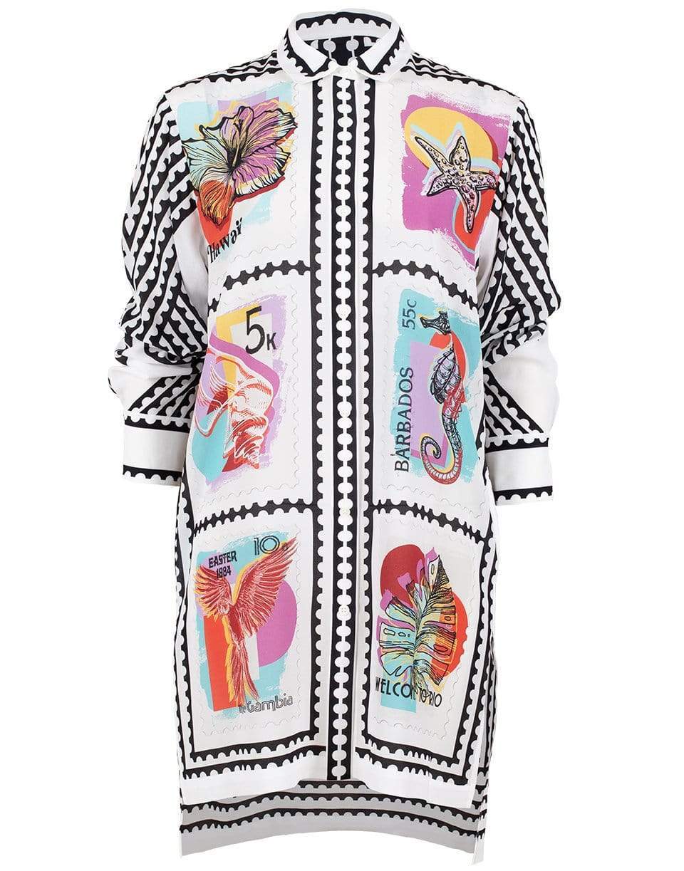 MARY KATRANTZOU-Animal Stamps Verona Shirt Dress-