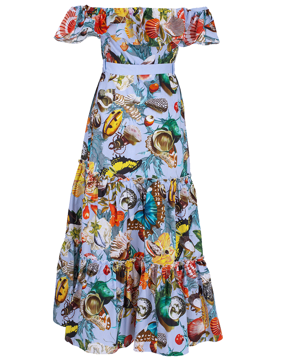 MARY KATRANTZOU-Off Shoulder Nata Dalia Dress-