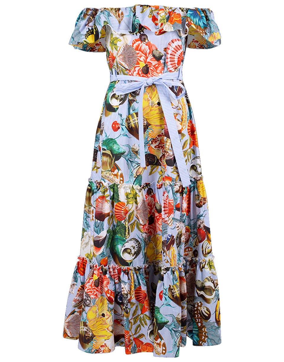 MARY KATRANTZOU-Off Shoulder Nata Dalia Dress-