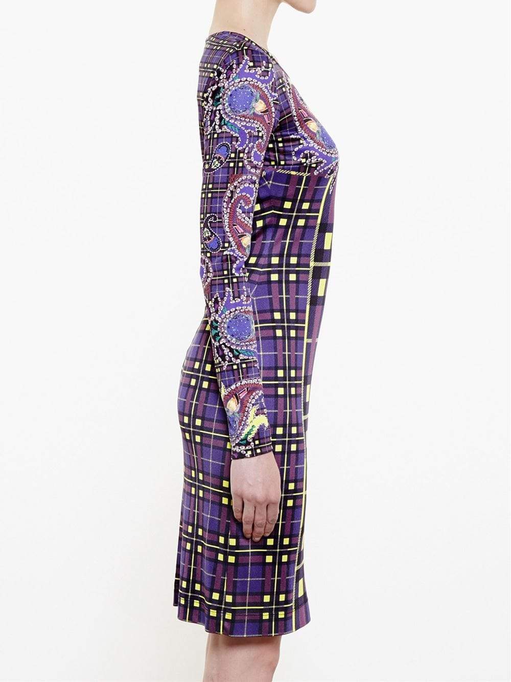 MARY KATRANTZOU-Plaid Jersey Dress-