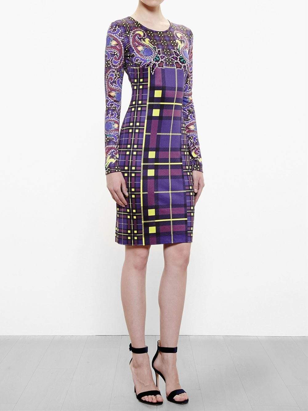 MARY KATRANTZOU-Plaid Jersey Dress-