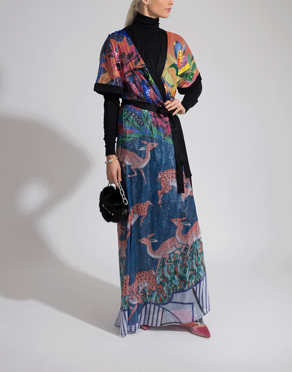 MARY KATRANTZOU-Natalia Kimono Dress-COLLAGE