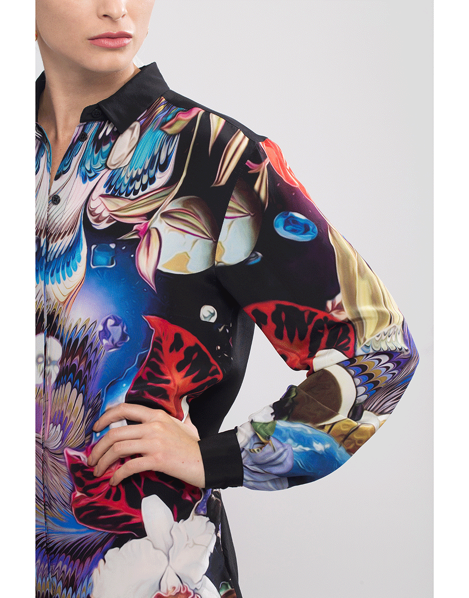 MARY KATRANTZOU-Fantasy Print Goya Shirt Dress-
