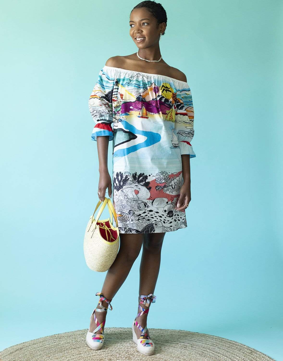 MARY KATRANTZOU-Paint By Number Multi Hydra Dress-