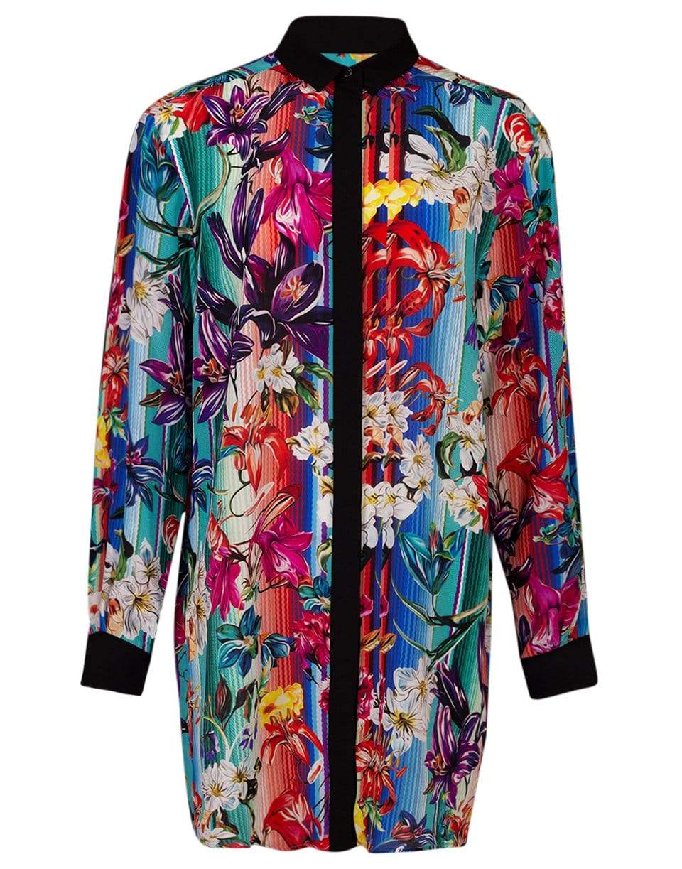 MARY KATRANTZOU-Goya Floral Shirt Dress-