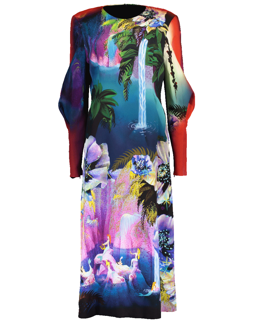 MARY KATRANTZOU-Waterfall Print Dress-WATERFAL