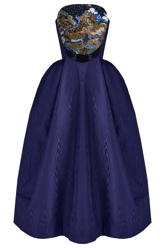 Etta Embellished Landscape Strapless Dress-BLUE-8-CLOTHINGDRESSCOCKTAIL-MARY KATRANTZOU