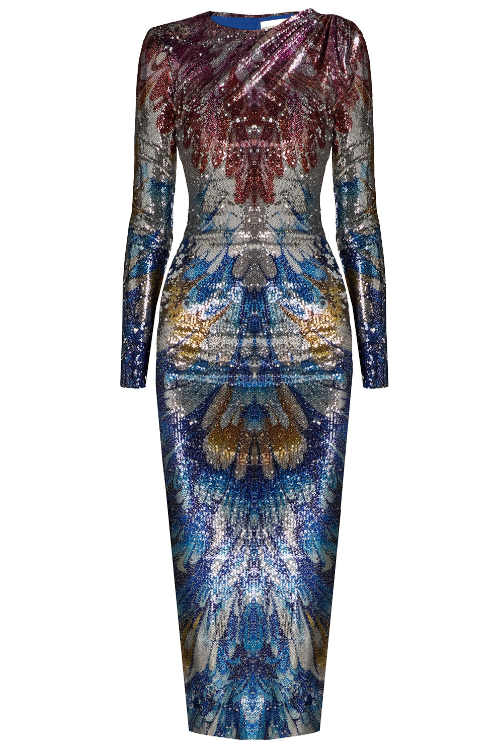 Lico Sequin Long Sleeve Midi Dress-NOVELTY-2-CLOTHINGDRESSCOCKTAIL-MARY KATRANTZOU