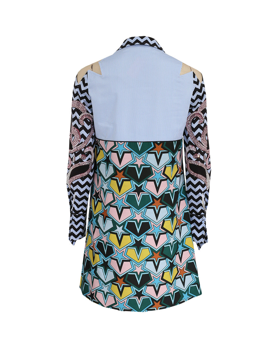 MARY KATRANTZOU-Murtany Showmanship Shirt Dress-LGHTBLU