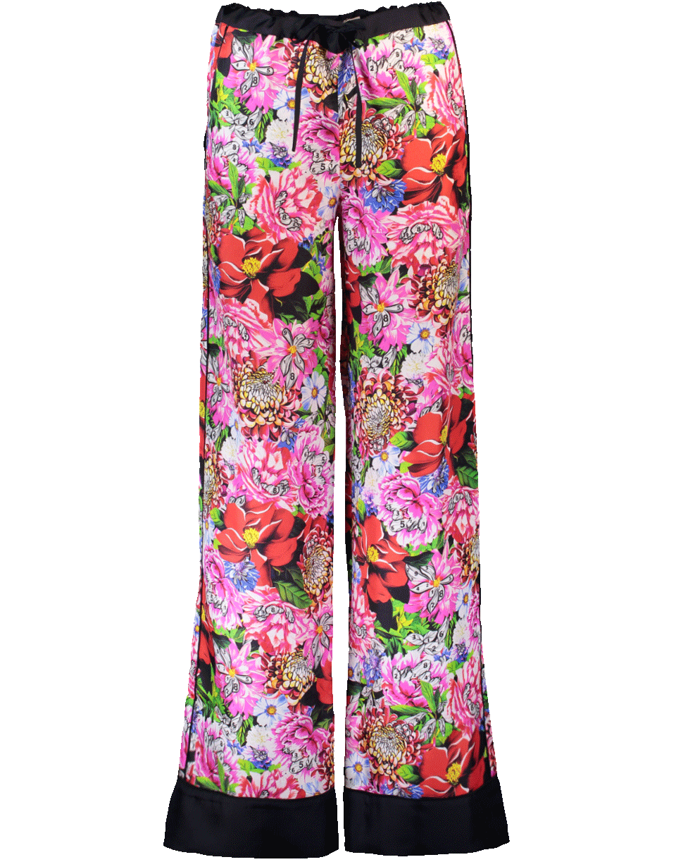 MARY KATRANTZOU-Macaw Floral Drawstring Pant-