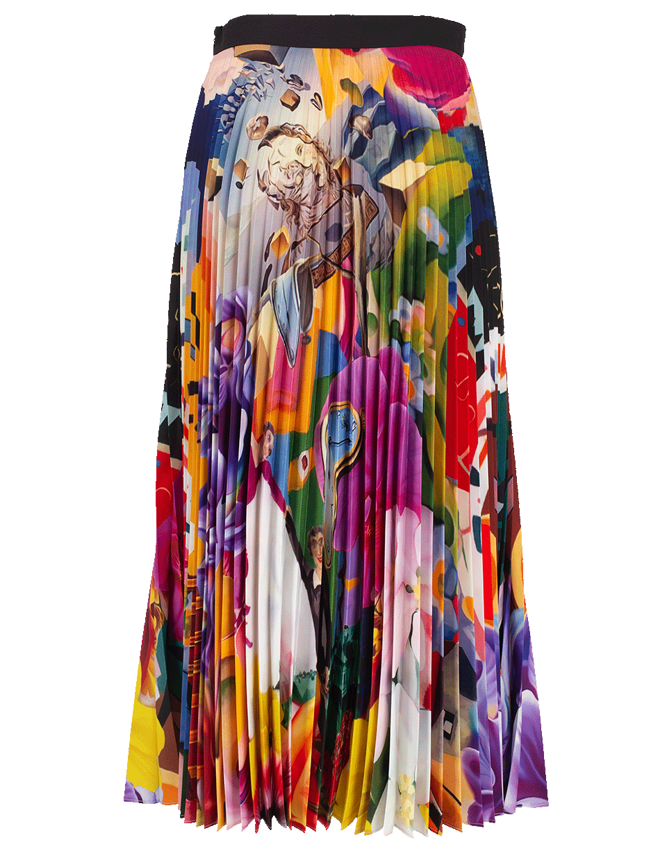 MARY KATRANTZOU-Multi Art Print Pleat Uni Skirt-