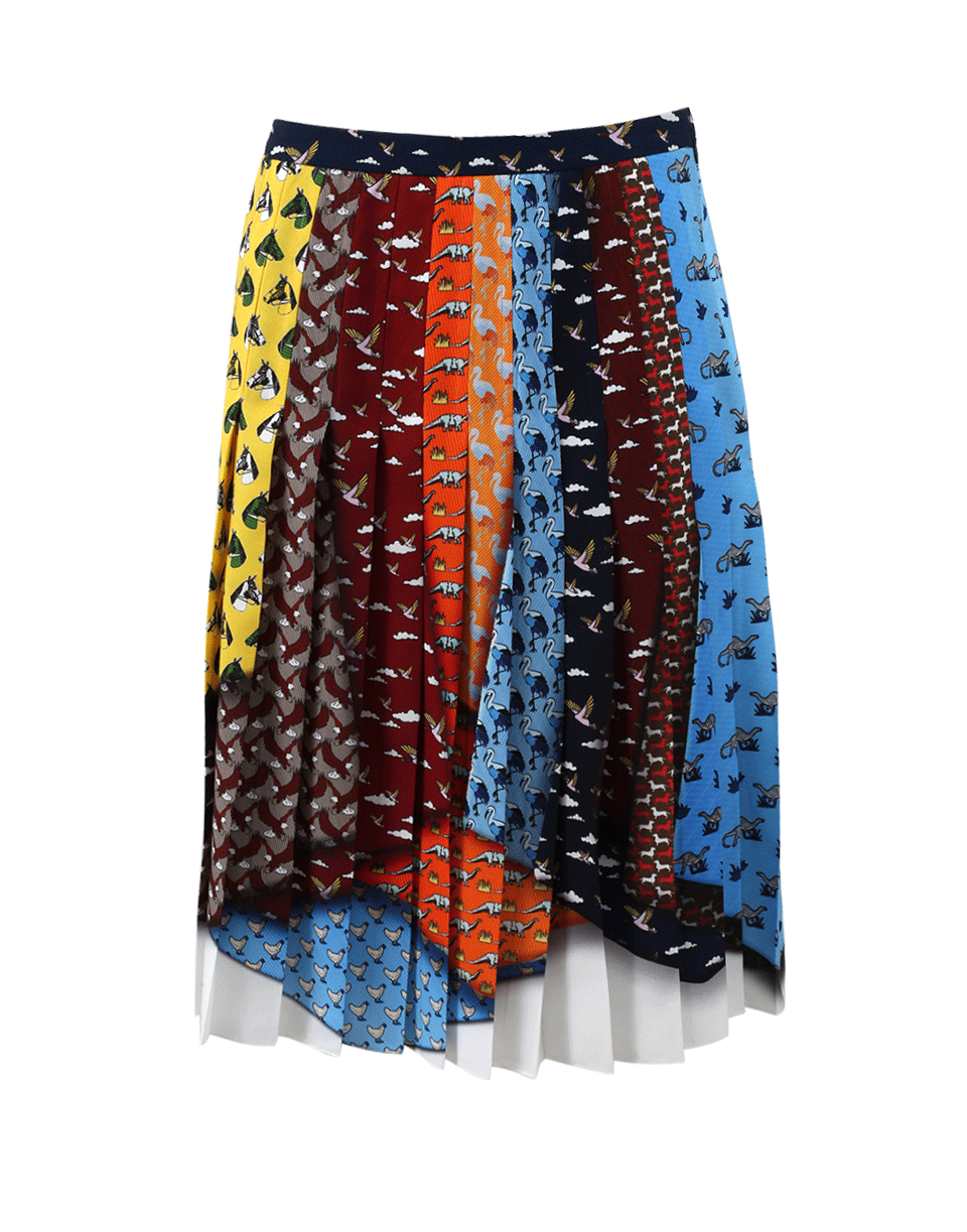 MARY KATRANTZOU-King Animal Print Skirt-