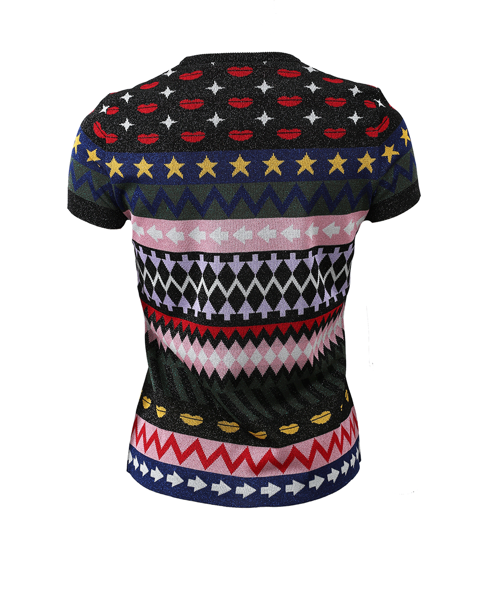 MARY KATRANTZOU-Pedro Printed Striped Top-