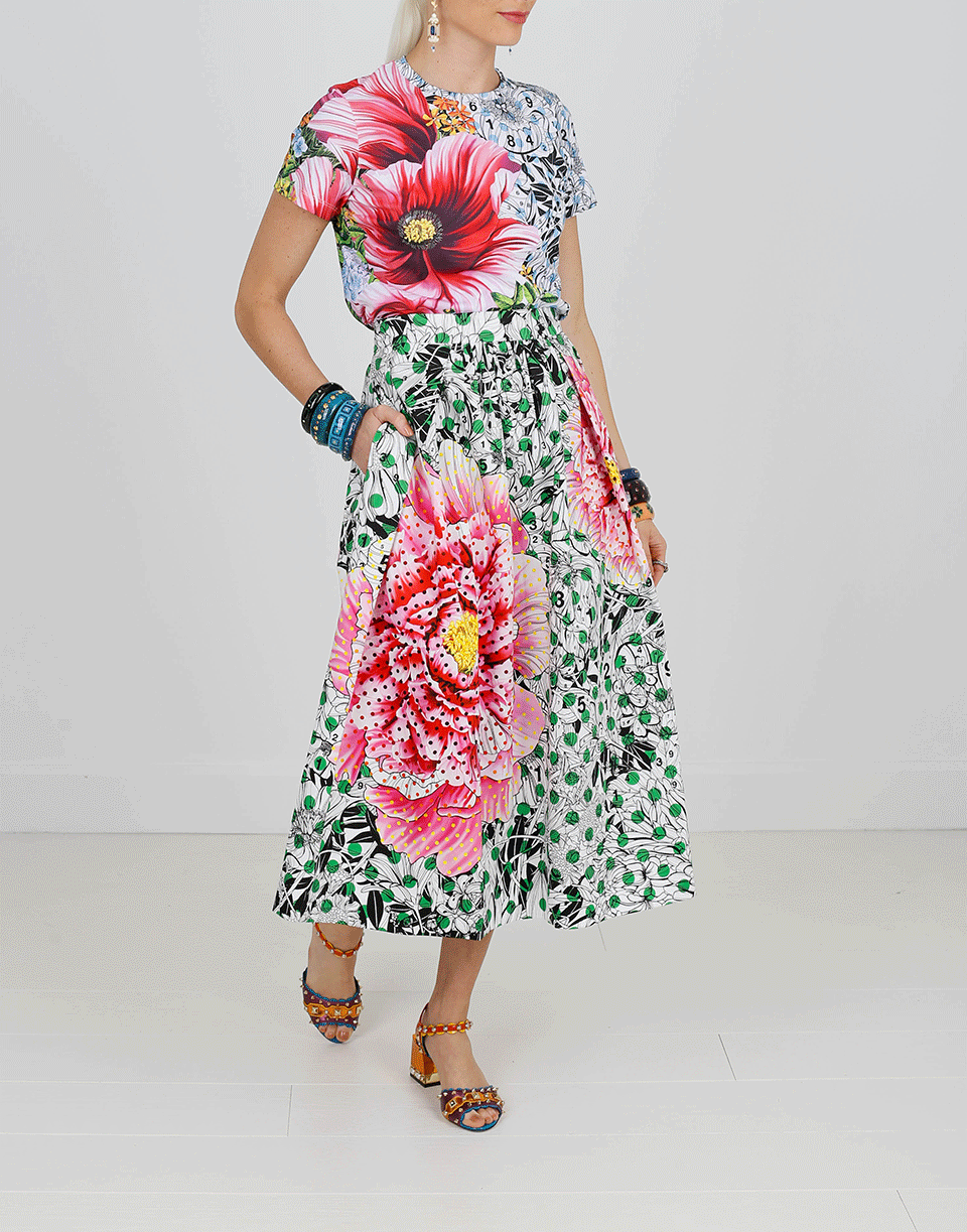 MARY KATRANTZOU-Iven Floral Dot T-Shirt-