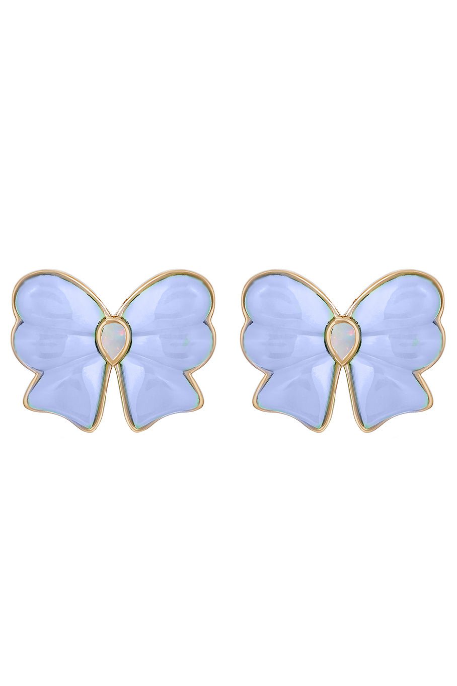 MASON & BOOKS-Berkeley Bow Stud Earrings-YELLOW GOLD