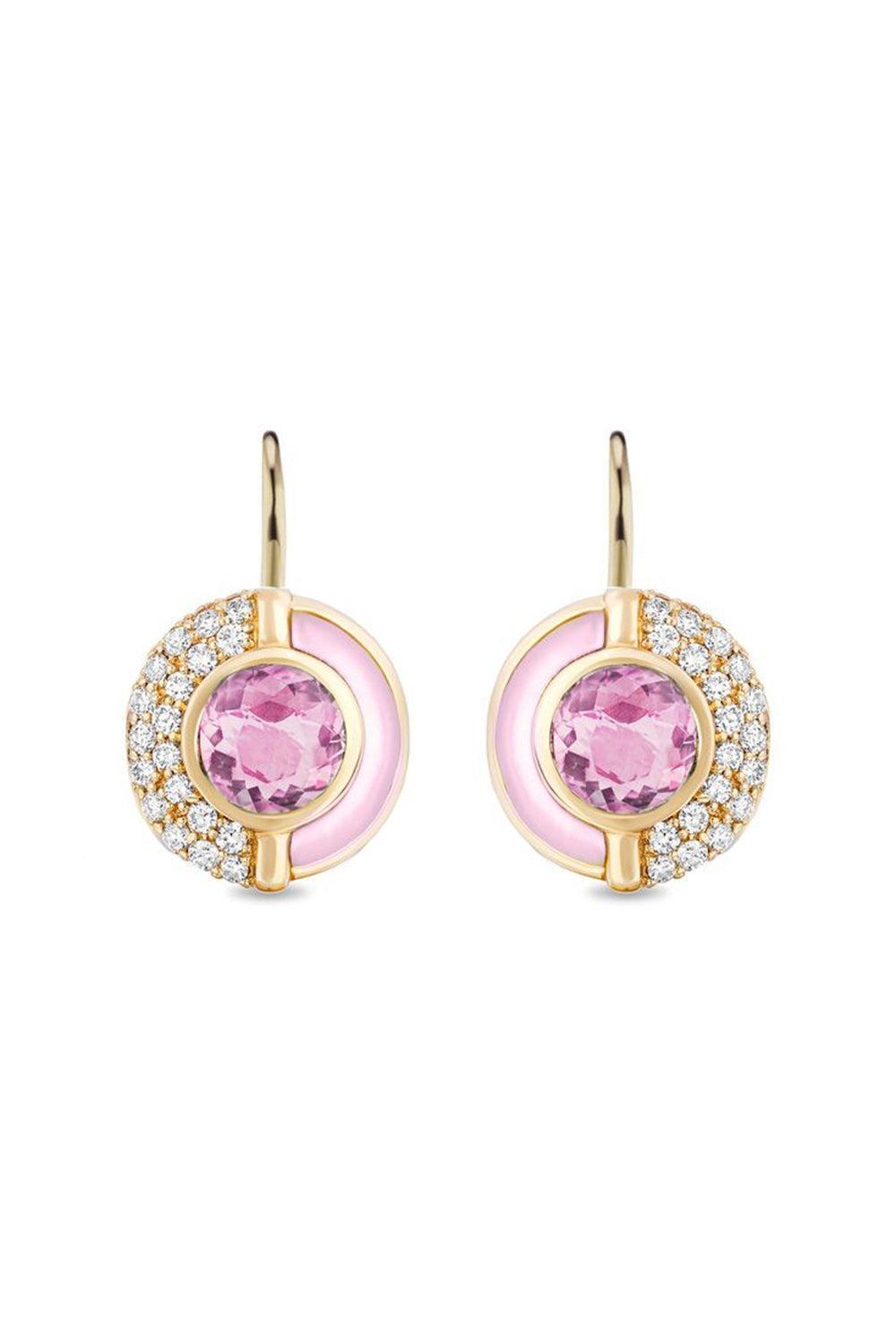 Pink Tourmaline Sugar And Spice Earrings-YELLOW GOLD-JEWELRYFINE JEWELEARRING-MASON & BOOKS