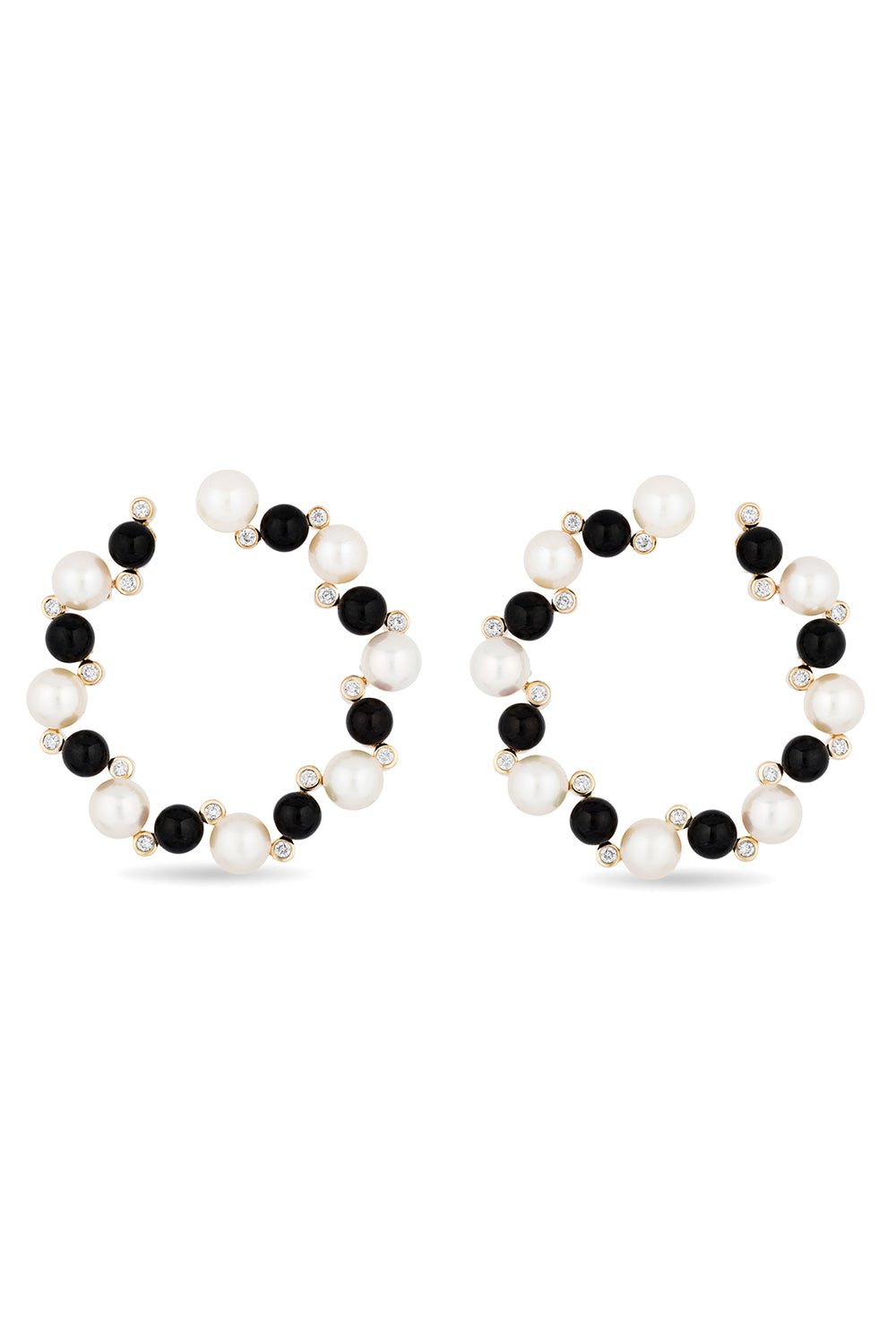 MASON & BOOKS-Scattered Love Hoops-YELLOW GOLD