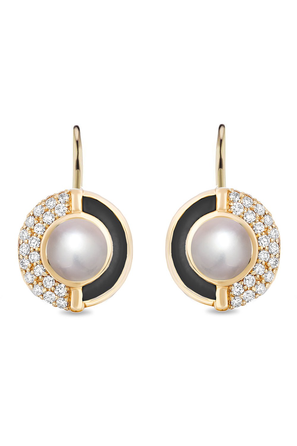 MASON & BOOKS-Sugar and Spice Pearl Drop Earrings-YELLOW GOLD