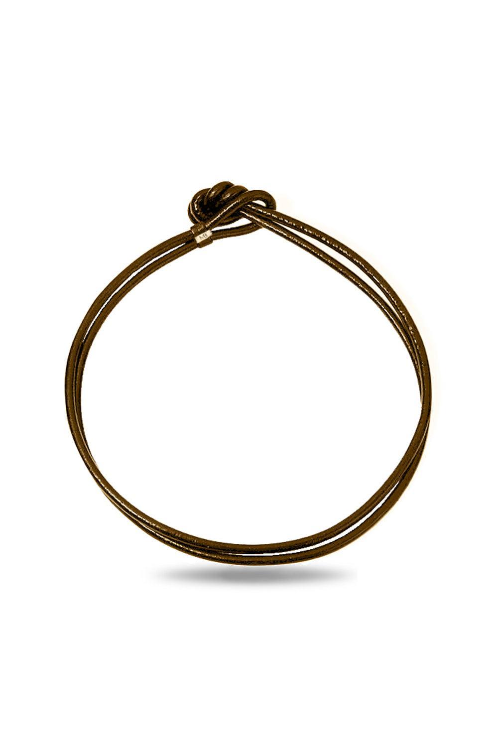 Double Italian Torque Necklace - Brown-BROWN-15-JEWELRYFINE JEWELNECKLACE O-MASON & BOOKS