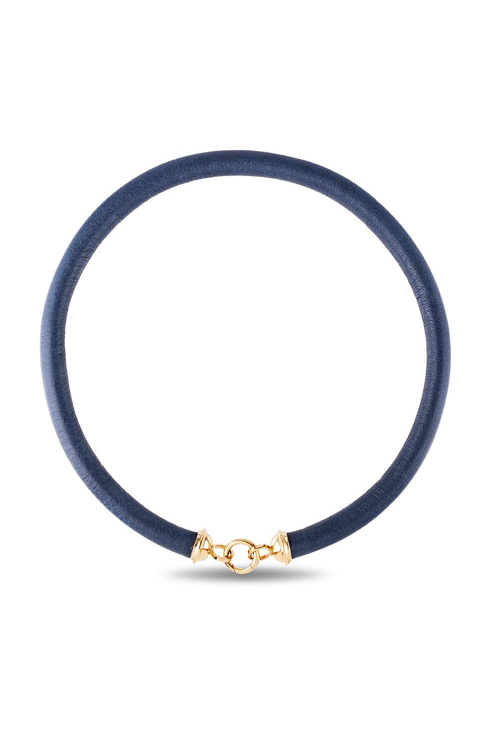 MASON & BOOKS-Navy Torque Collar-YELLOW GOLD