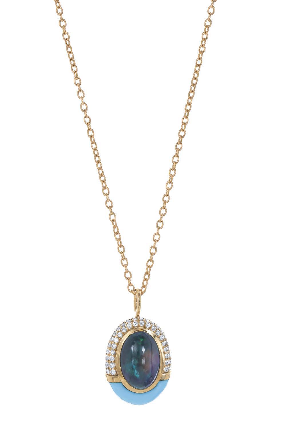 Sugar and Spice Oval Necklace-YELLOW GOLD-22-JEWELRYFINE JEWELNECKLACE O-MASON & BOOKS