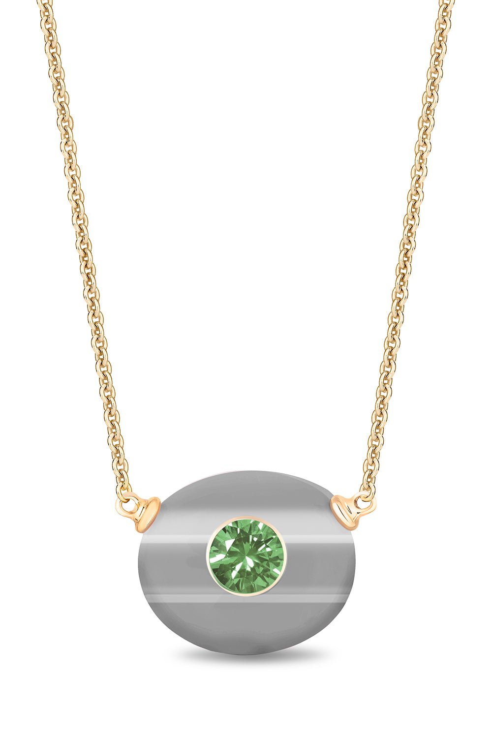 MASON & BOOKS-Agate Milestone Necklace-YELLOW GOLD