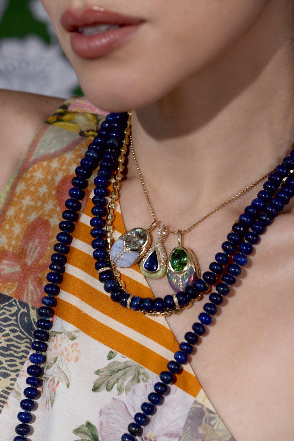 MASON & BOOKS-Big Love Bug Opal Pendant-YELLOW GOLD