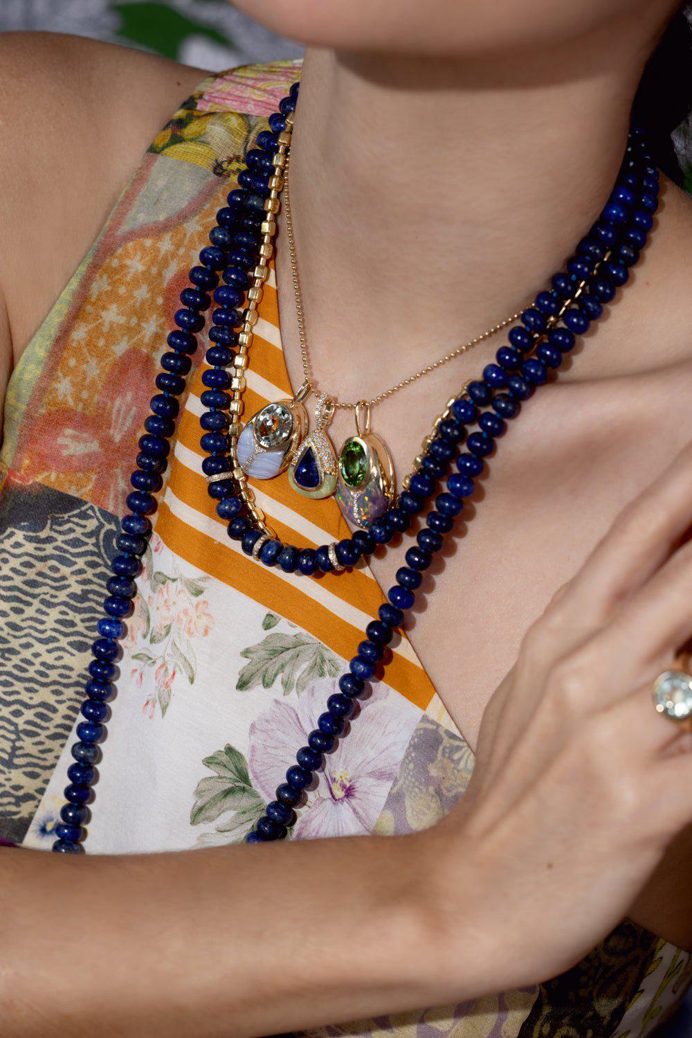 MASON & BOOKS-Big Love Bug Opal Pendant-YELLOW GOLD