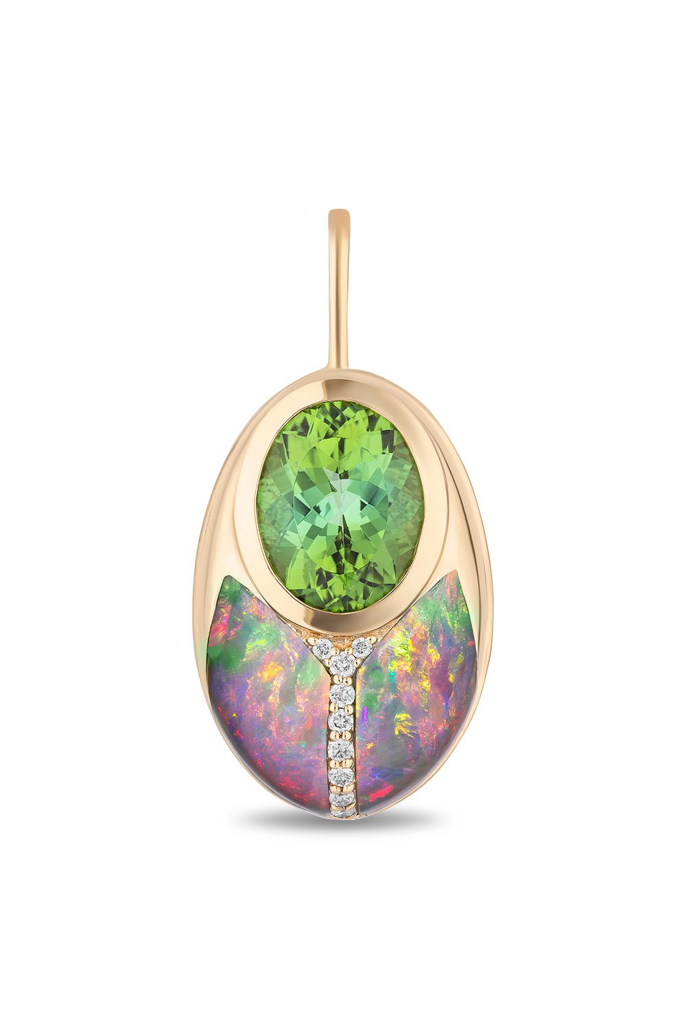 MASON & BOOKS-Big Love Bug Opal Pendant-YELLOW GOLD
