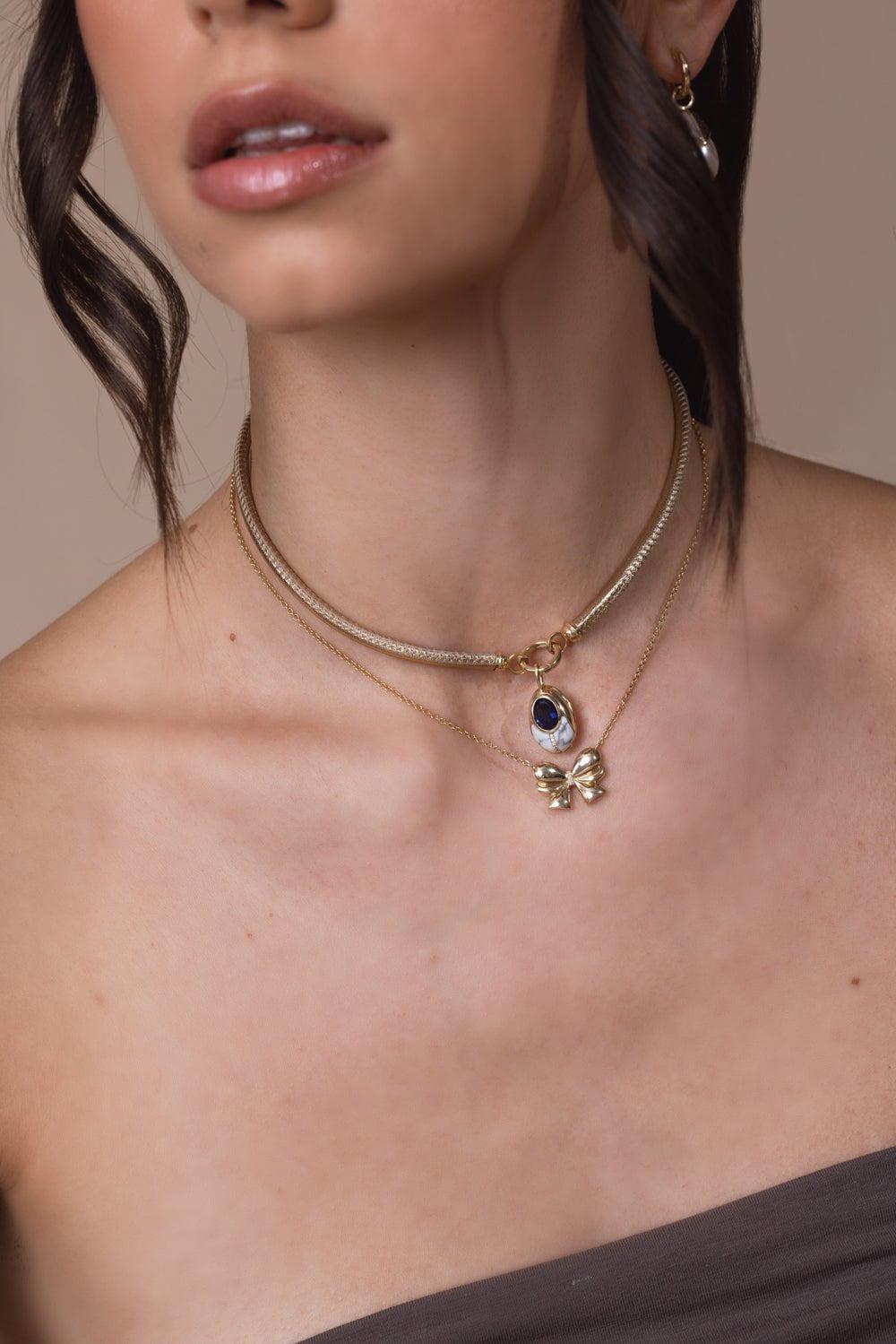 MASON & BOOKS-Iolite Love Bug Pendant-YELLOW GOLD
