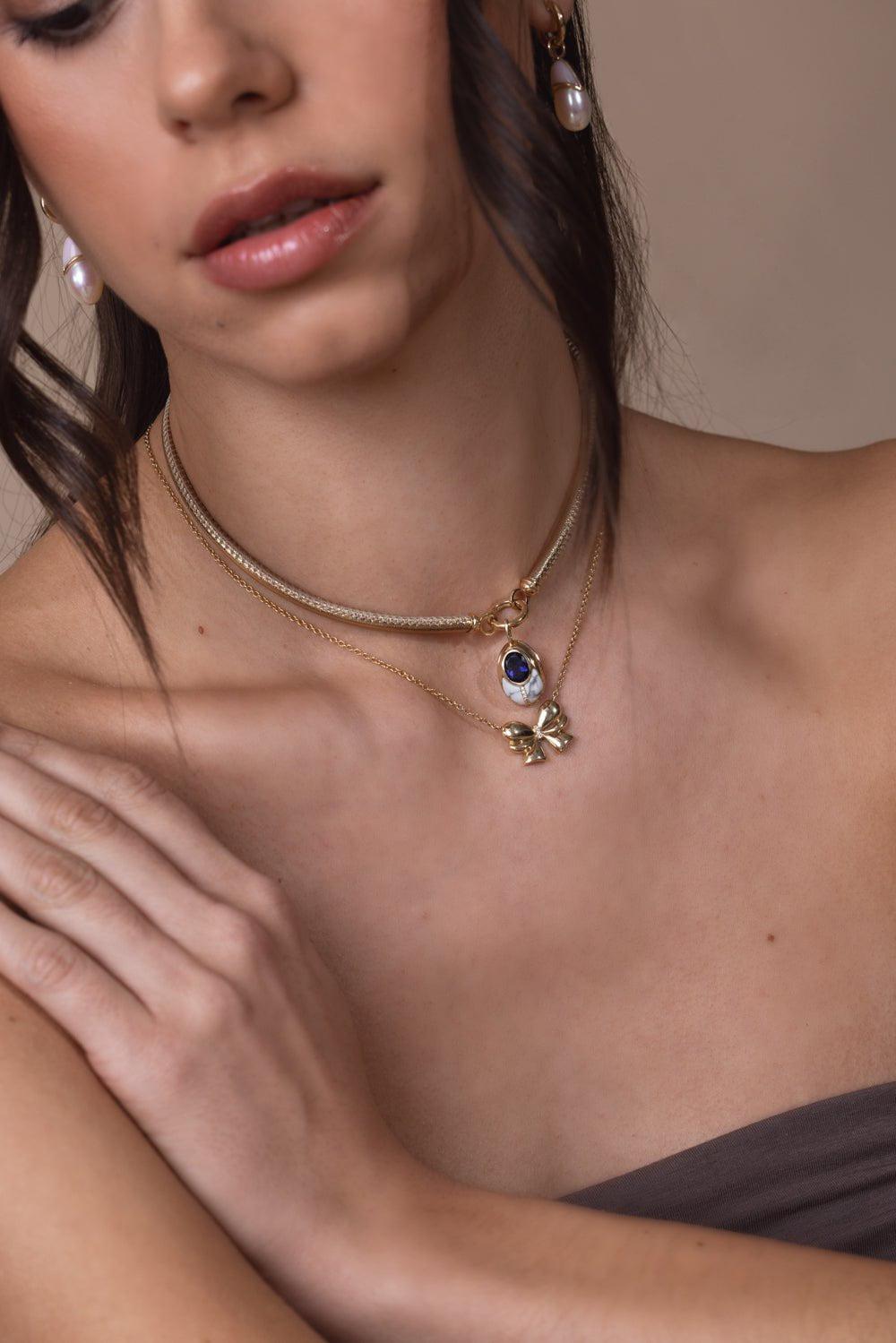 MASON & BOOKS-Iolite Love Bug Pendant-YELLOW GOLD