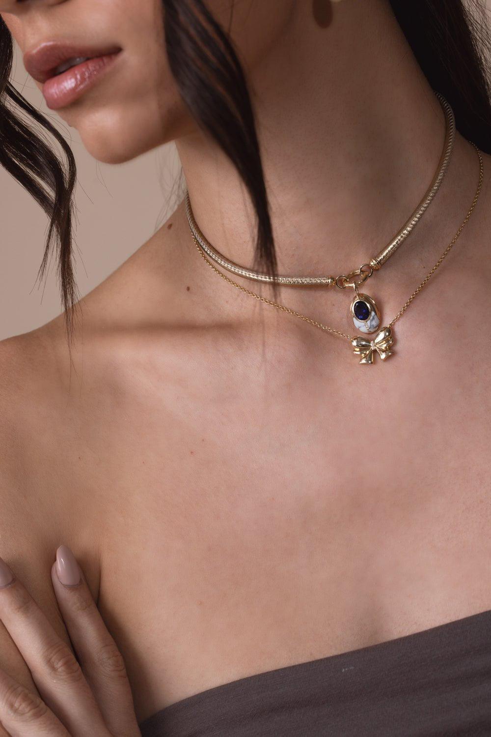 MASON & BOOKS-Iolite Love Bug Pendant-YELLOW GOLD