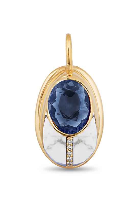 MASON & BOOKS-Iolite Love Bug Pendant-YELLOW GOLD