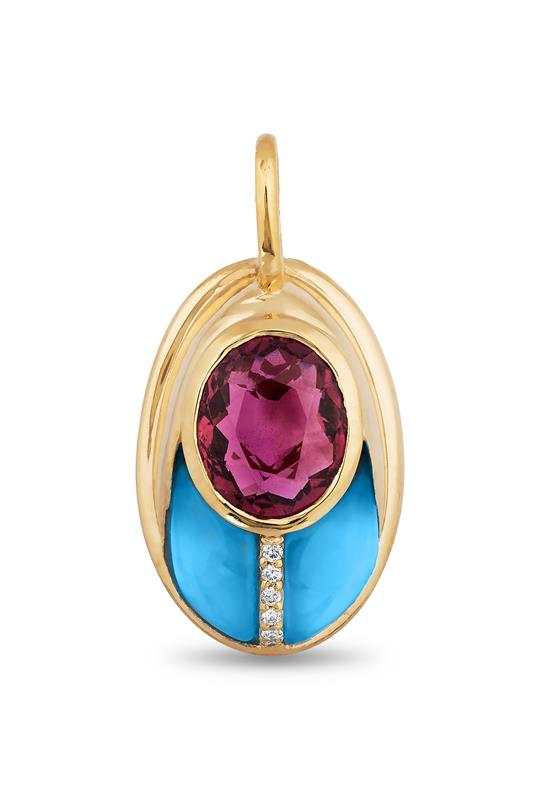 MASON & BOOKS-Tourmaline Love Bug Pendant-YELLOW GOLD
