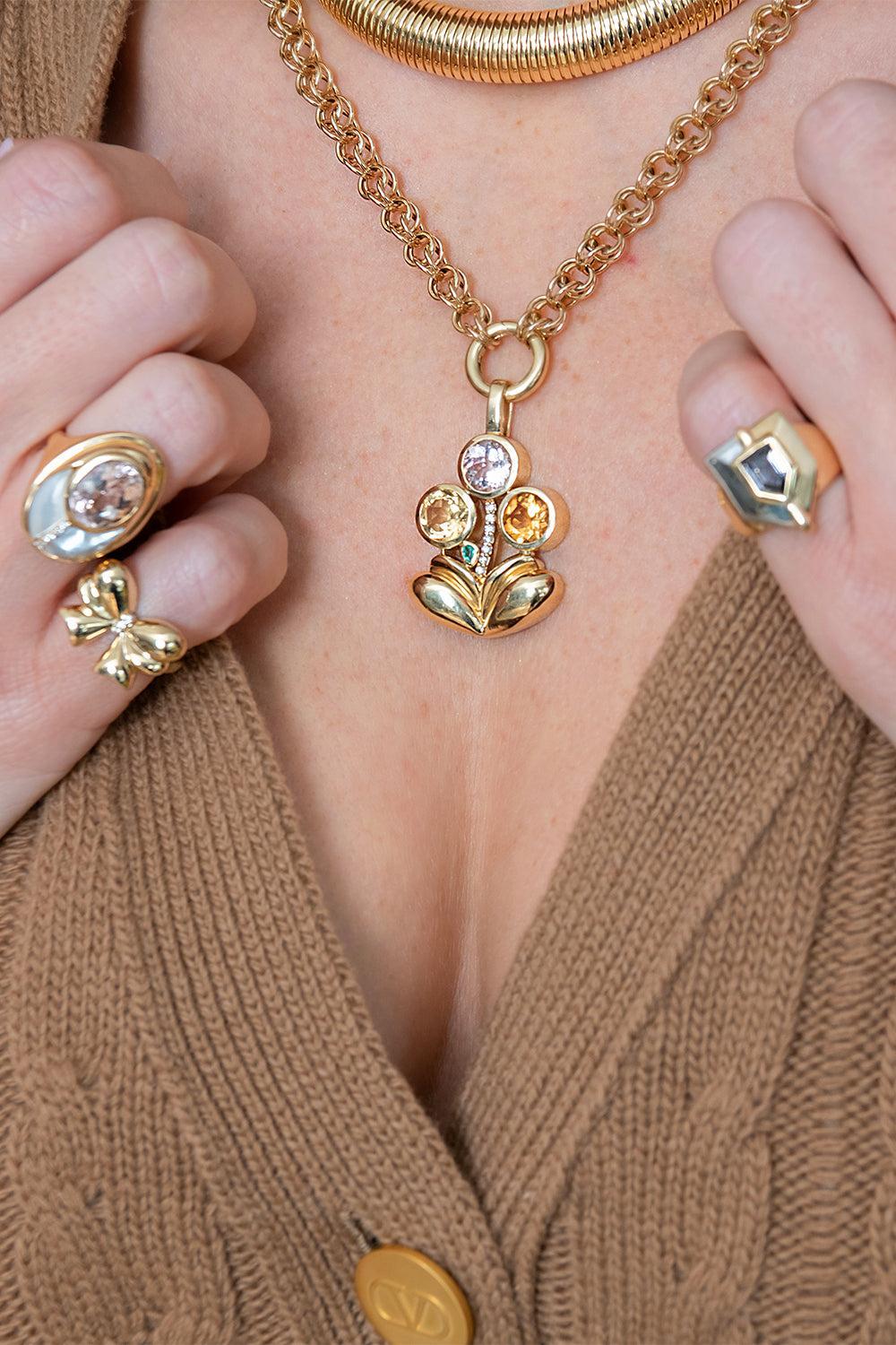 Moonstone Opal Love Bug Ring-YELLOW GOLD-6-JEWELRYFINE JEWELRING-MASON & BOOKS