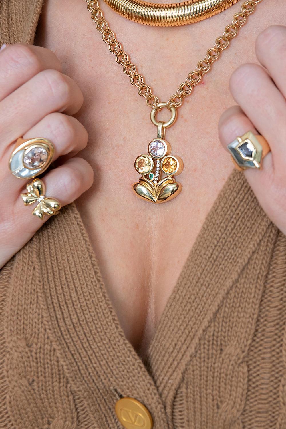 Morganite Love Bug Ring-YELLOW GOLD-6-JEWELRYFINE JEWELRING-MASON & BOOKS