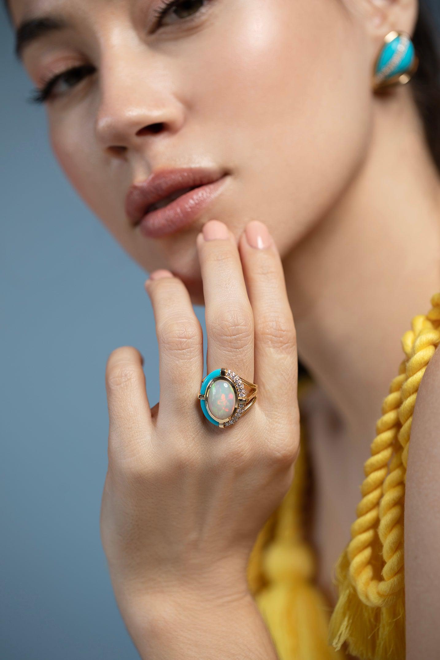 MASON & BOOKS-Sugar & Spice Large Cocktail Ring-YELLOW GOLD