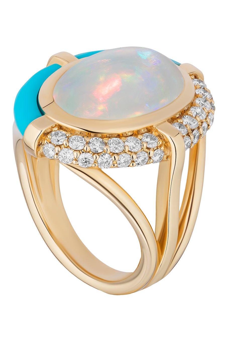 MASON & BOOKS-Sugar & Spice Large Cocktail Ring-YELLOW GOLD