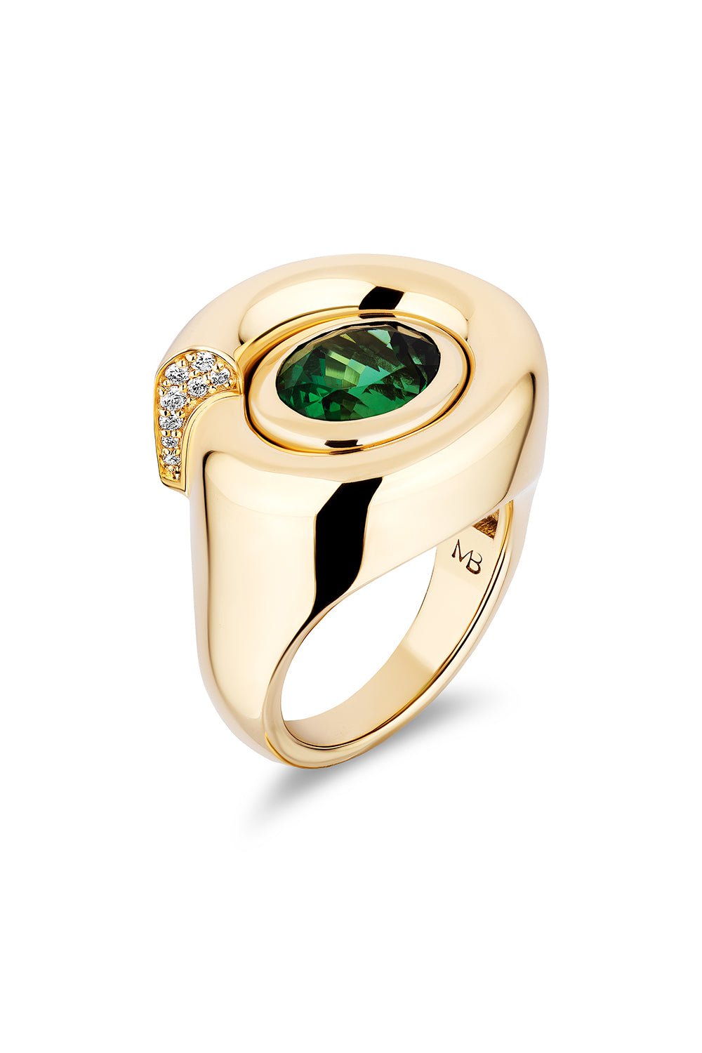 MASON & BOOKS-Oval Nautilus Ring-YELLOW GOLD