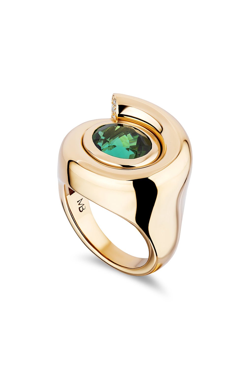 MASON & BOOKS-Oval Nautilus Ring-YELLOW GOLD