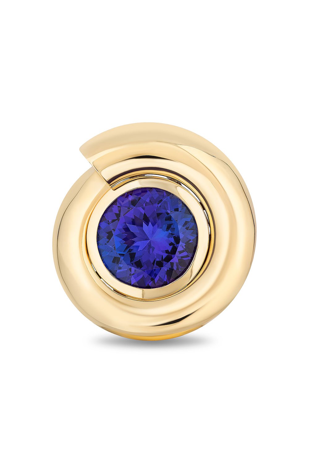 MASON & BOOKS-Tanzanite Nautilus Ring-YELLOW GOLD