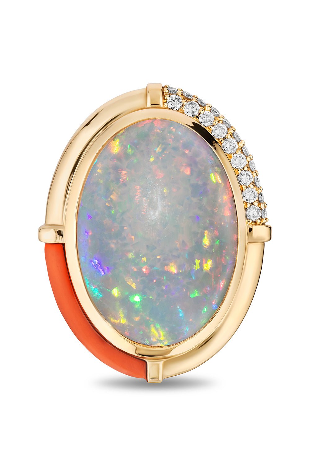 MASON & BOOKS-Sugar And Spice Opal Cocktail Ring-YELLOW GOLD