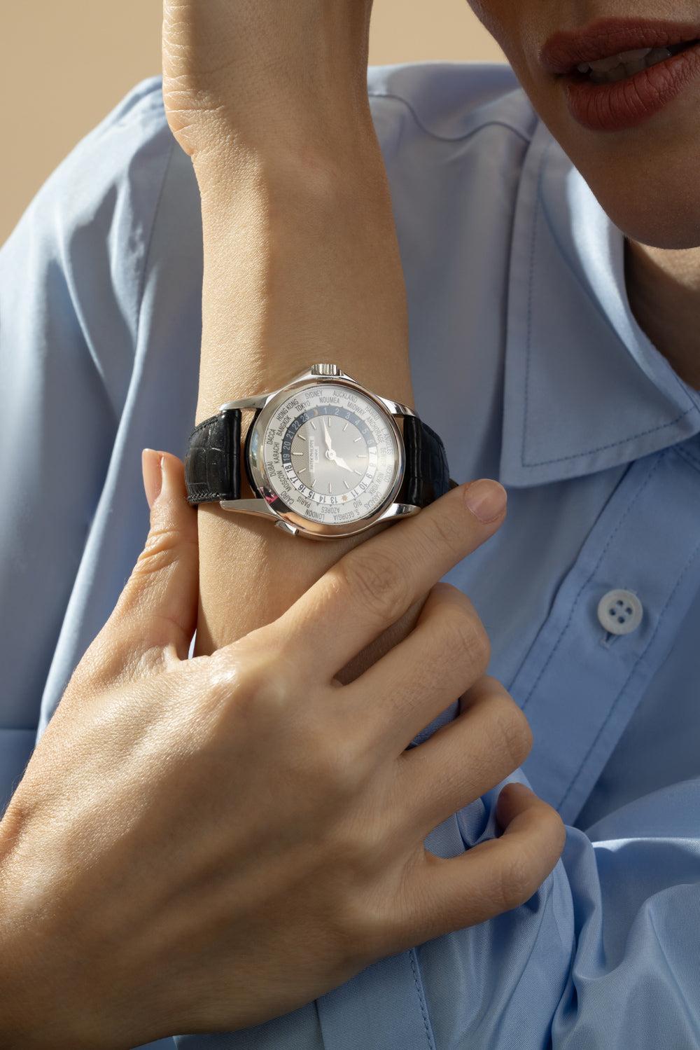 Patek Philippe World Time Watch-WHITE GOLD-37MM-ACCESSORIEWATCHES-MATTHEW BAIN