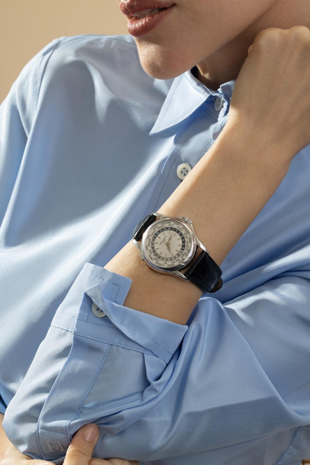 Patek Philippe World Time Watch-WHITE GOLD-37MM-ACCESSORIEWATCHES-MATTHEW BAIN