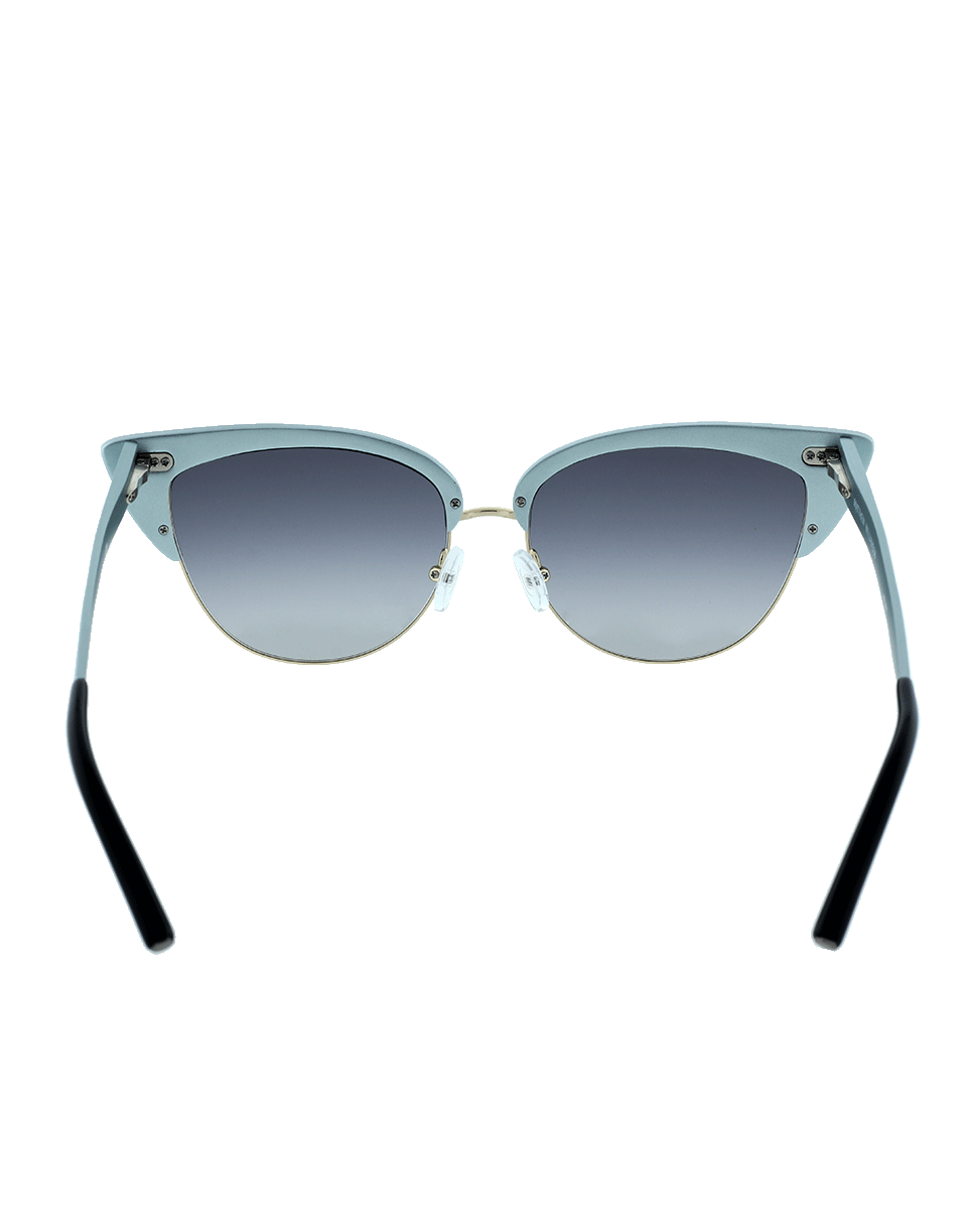 MATTHEW WILLIAMSON-Cat Eye Gold Trim Sunglasses-BLUE